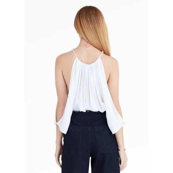 Shaina Mote Reyes Top Bleach White Size 8 - Picture 5 of 13